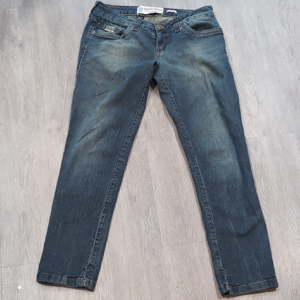 Rare Vintage Coca Cola Dark Blue Straight Leg Jeans Gold Label Women's 8
